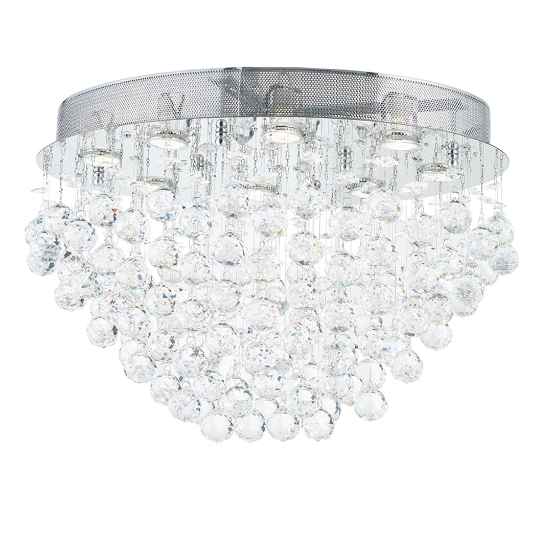 Oval Cluster LED Flush Mount Crystal Chandelier - Width:60cm Length:40cm Height:40cm - Designer Chandelier Australia
