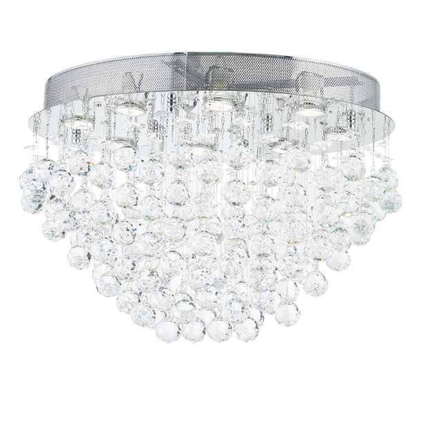 Oval Cluster LED Flush Mount Crystal Chandelier - Width:60cm Length:40cm Height:40cm