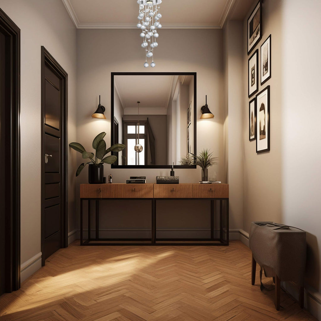 Round Cluster LED Crystal Chandelier - Width:20cm Height:60cm - Designer Chandelier Australia