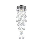 Round Cluster LED Crystal Chandelier - Width:20cm Height:60cm