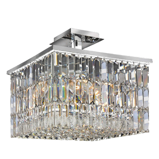 Modena Semi Flush Crystal Pendant - Square W:40 H:40