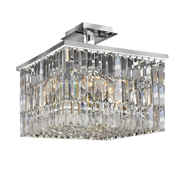 Modena Semi Flush Crystal Pendant - Square W:40 H:40