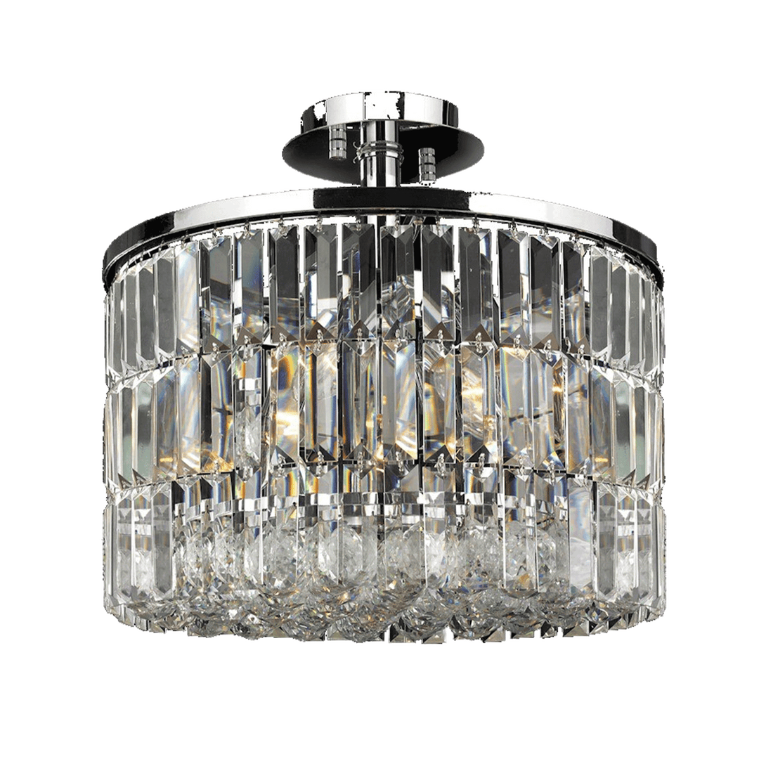 Modena Semi Flush Crystal Pendant - Round W:40 H:40 - Designer Chandelier Australia