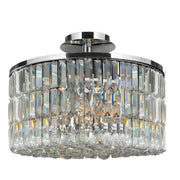 Modena Semi Flush Crystal Pendant - Round W:50 H:40