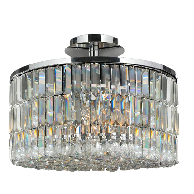 Modena Semi Flush Crystal Pendant - Round W:50 H:40