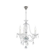 Bohemian Brilliance 3 Arm Crystal Chandelier - Chrome