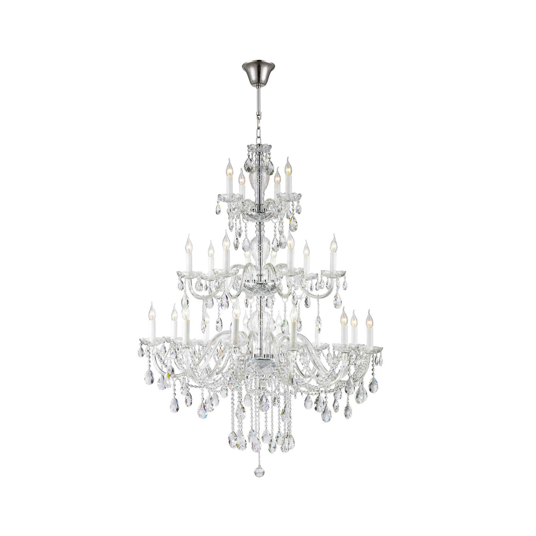 Bohemian Brilliance 24 Arm Crystal Chandelier- CHROME - Designer Chandelier Australia