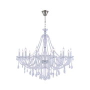 Bohemian Brilliance LARGE 12 Arm Single Tier Chandelier - Chrome