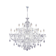 Bohemian Brilliance LARGE 18 Arm Two Tier Chandelier - CHROME