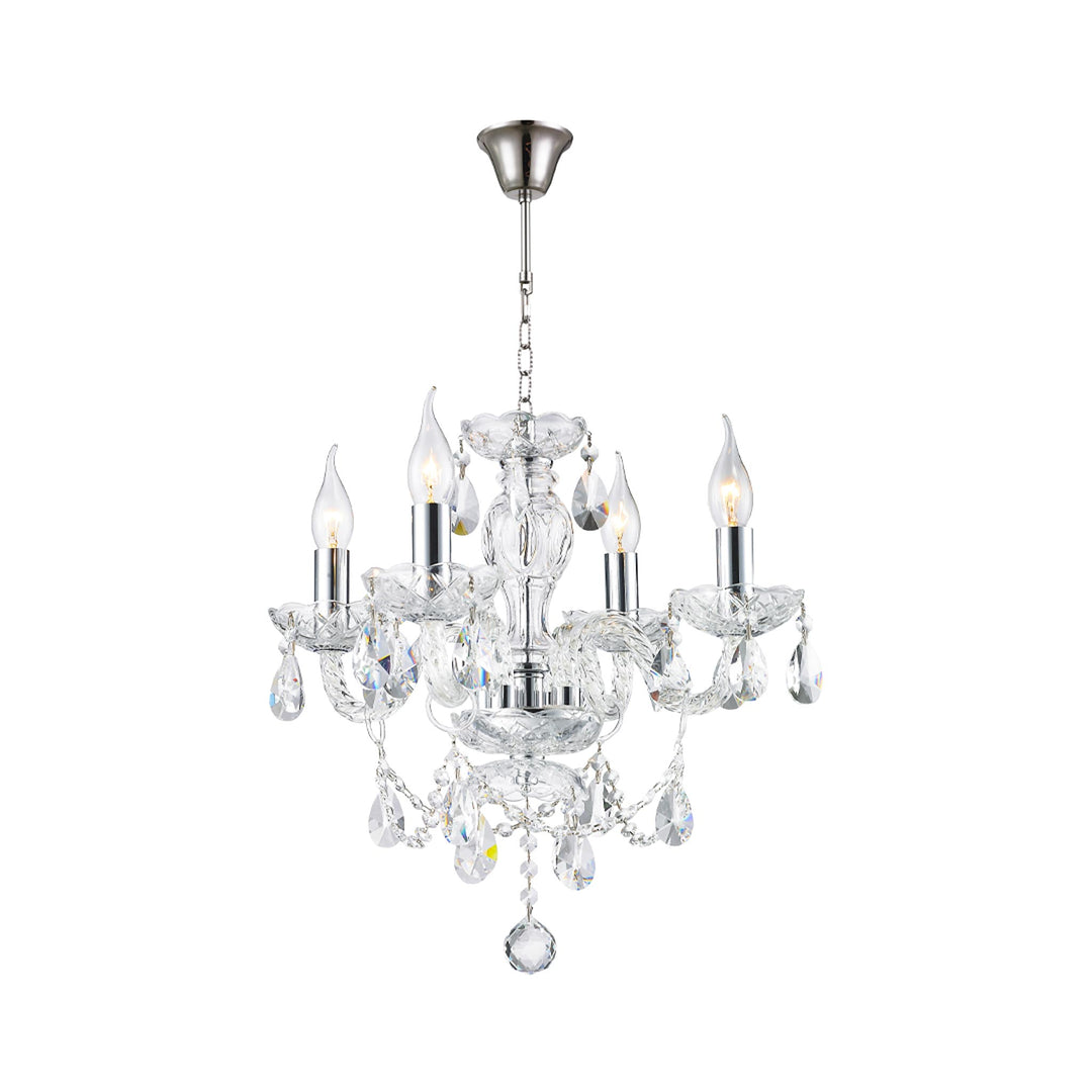 Le Boheme 4 Arm Crystal Chandelier- CHROME - Designer Chandelier Australia