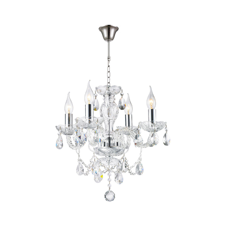 Le Boheme 4 Arm Crystal Chandelier- CHROME - Designer Chandelier Australia