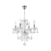 Le Boheme 4 Arm Crystal Chandelier- CHROME