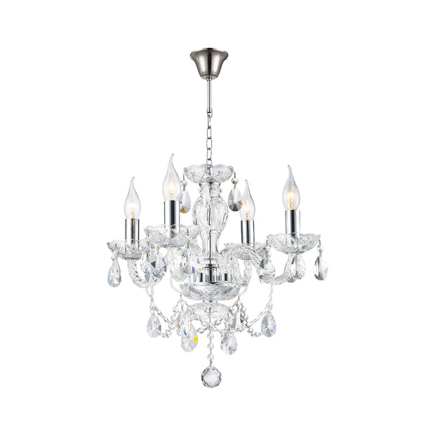 Le Boheme 4 Arm Crystal Chandelier- CHROME