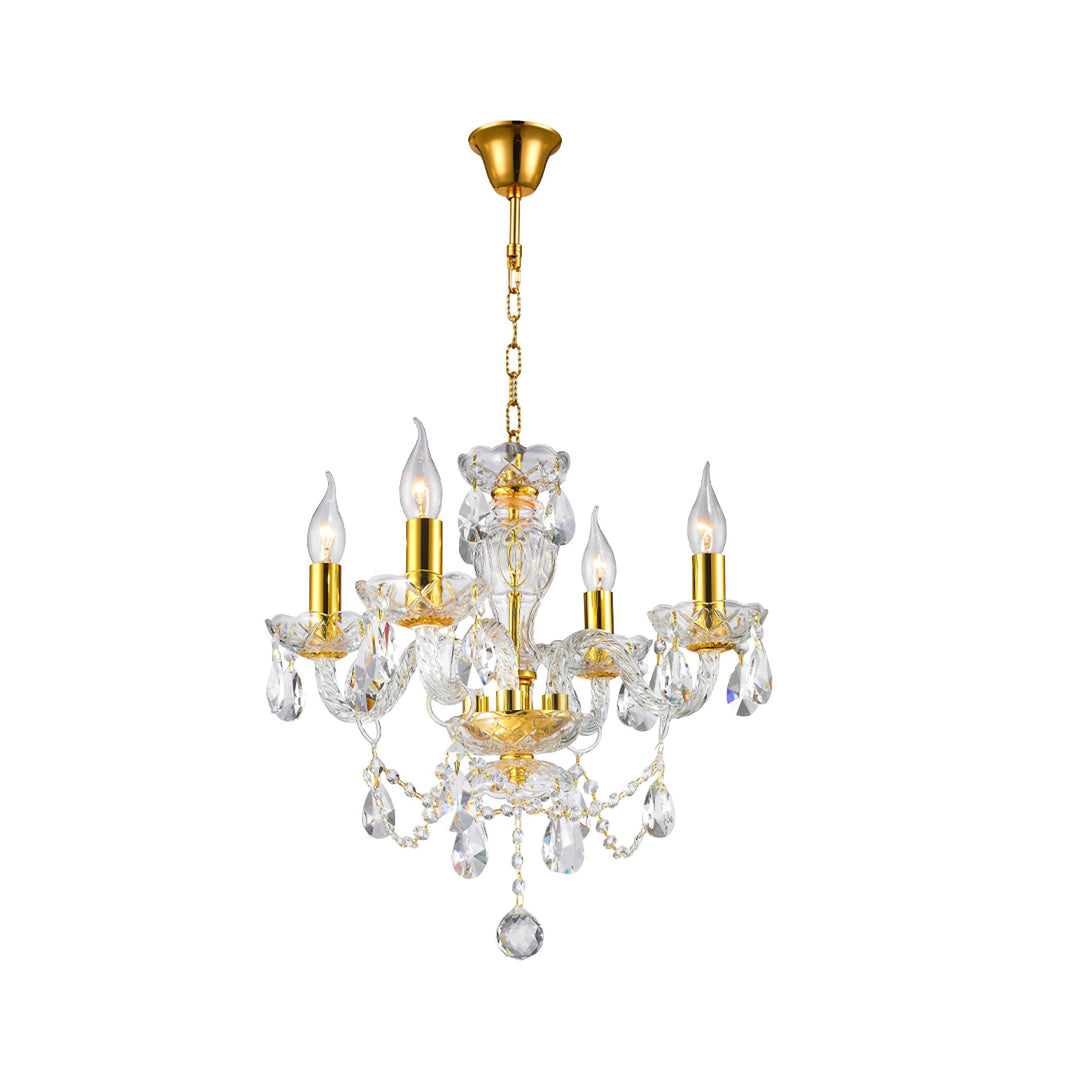 Le Boheme 4 Arm Crystal Chandelier- GOLD - Designer Chandelier Australia