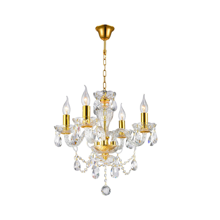 Le Boheme 4 Arm Crystal Chandelier- GOLD - Designer Chandelier Australia