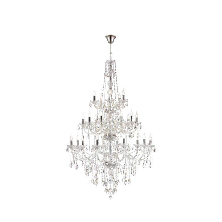 Bohemian Elegance 25 Light Crystal Chandelier- CHROME - Designer Chandelier Australia