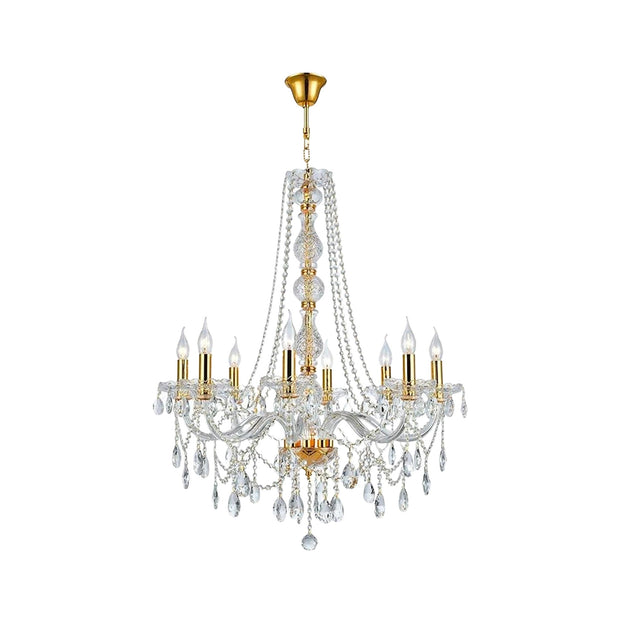 Bohemian Elegance 8 Light Crystal Chandelier- GOLD