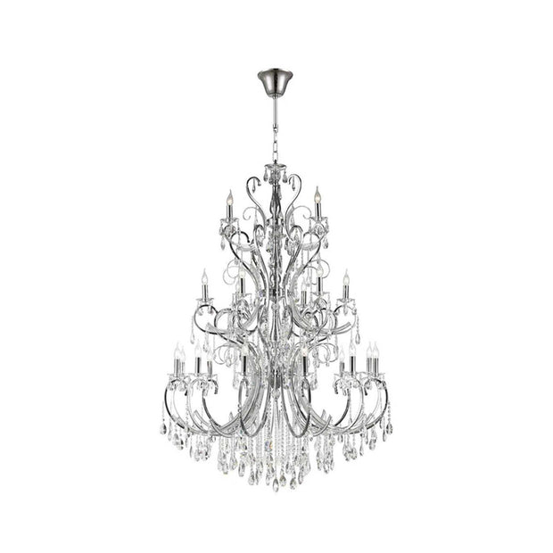 Designer Princess 21 Arm Chandelier - Clear - W:120 H:170cm