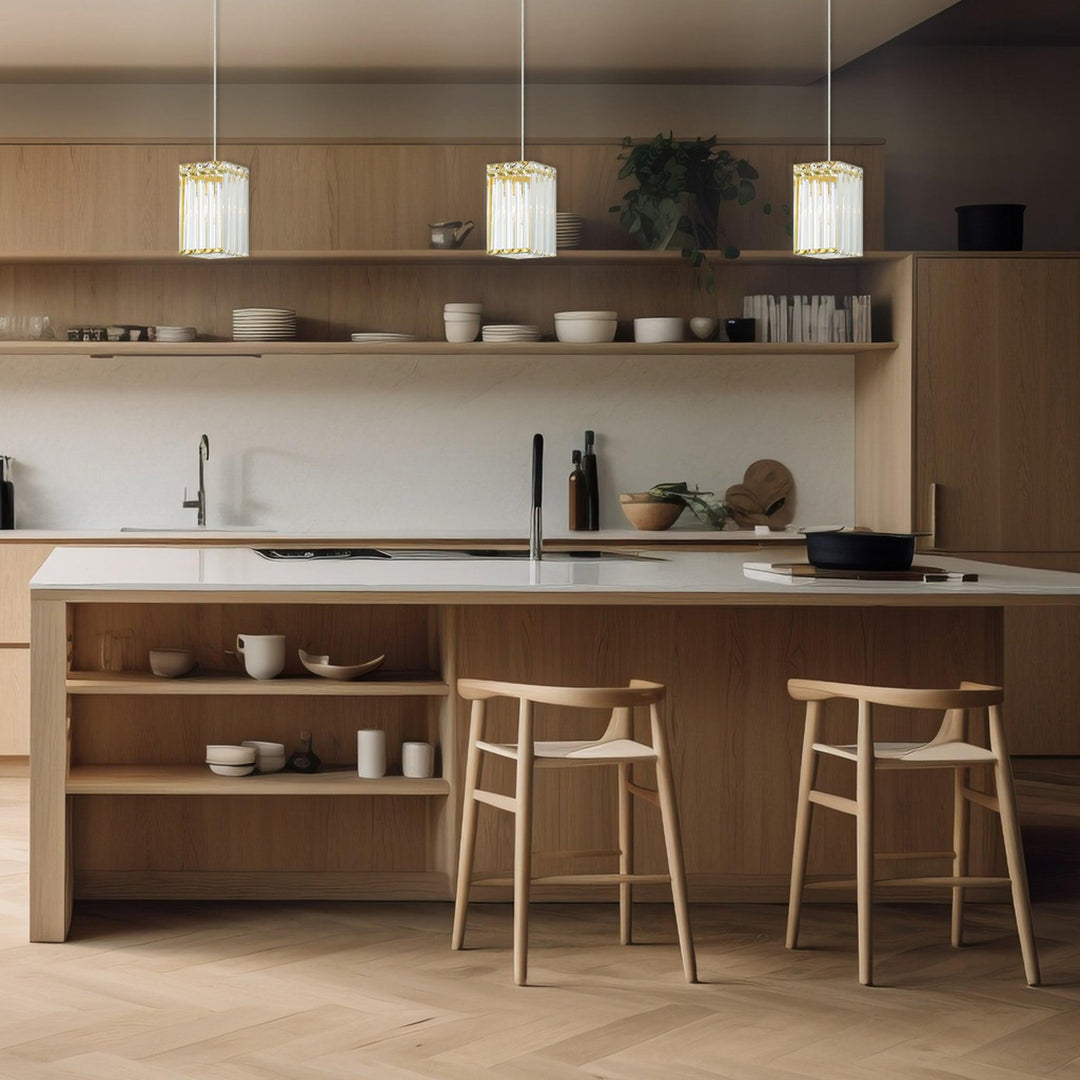 Modular Single Light Pendant - Square - Gold Fixtures - Designer Chandelier Australia