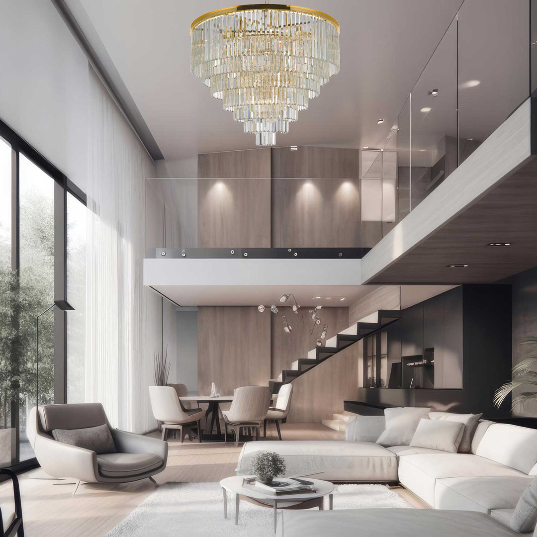 Odeon (Oasis) Chandelier- 7 Layer - Light Gold Finish - W:100cm