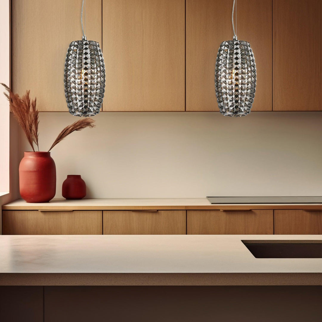 Infinity Pendant Lamp - Smoke Crystal - W:14 H:25cm