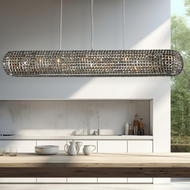 Infinity Bar Light - Smoke Crystal - W:150 H:18cm - Designer Chandelier Australia