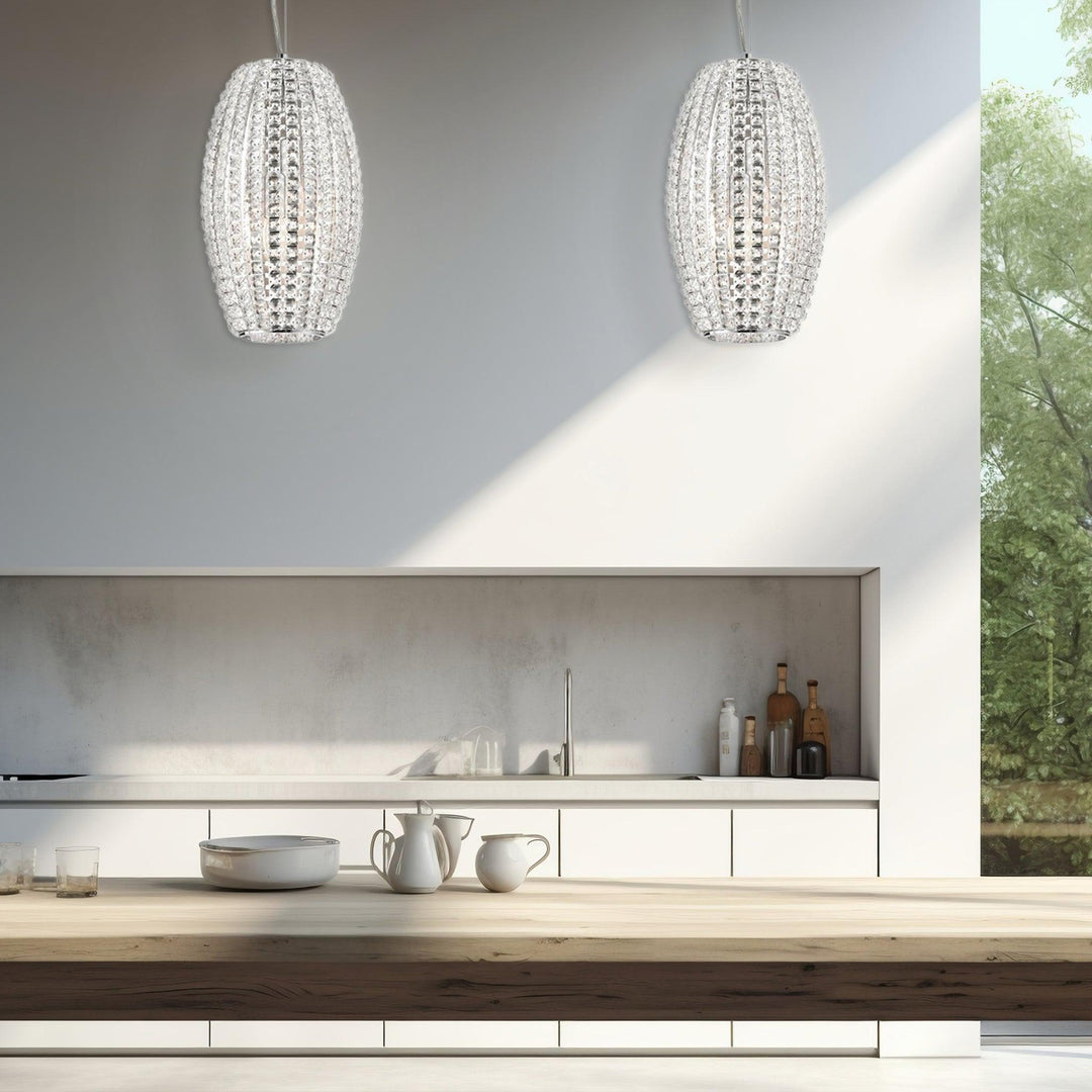 Infinity Pendant Lamp - Clear Crystal - W:20 H:38cm - Designer Chandelier Australia