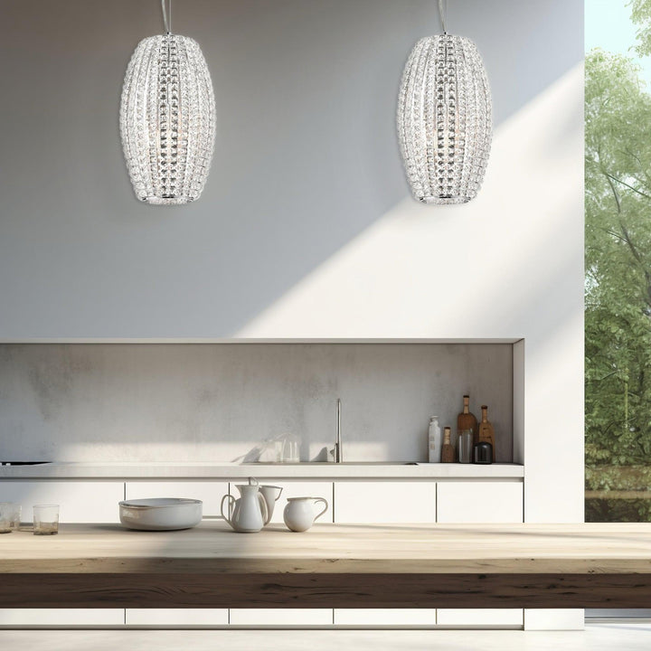 Infinity Pendant Lamp - Clear Crystal - W:20 H:38cm - Designer Chandelier Australia