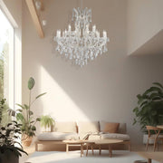 Maria Theresa Crystal Chandelier 24 Light - Silver Plated