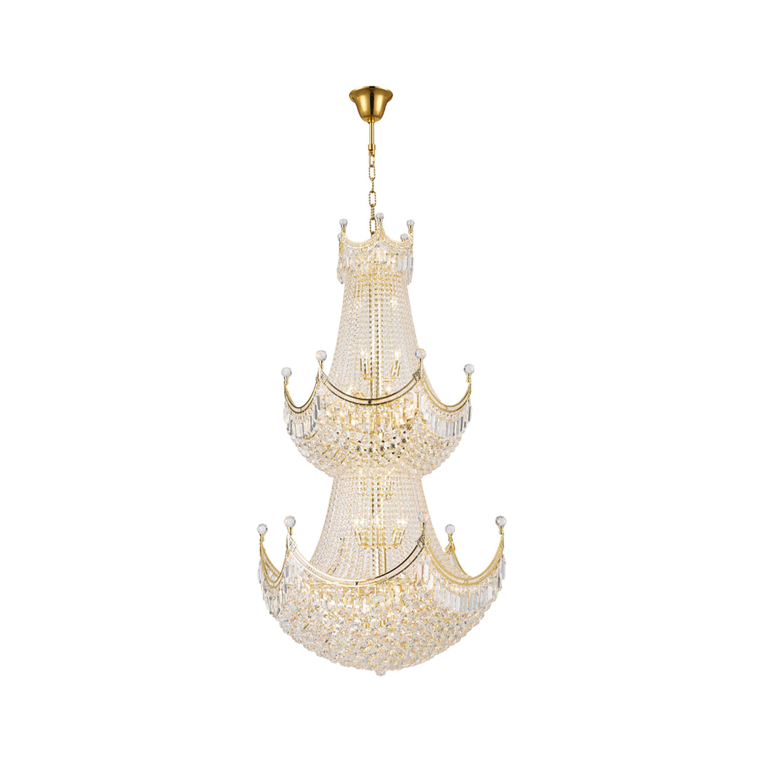 Royal Empire Staircase Basket Chandelier Gold W:90cm - Designer Chandelier Australia