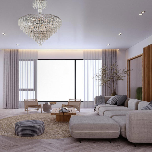 Waterfall Chandelier - Width:60cm Height:76cm - Chrome