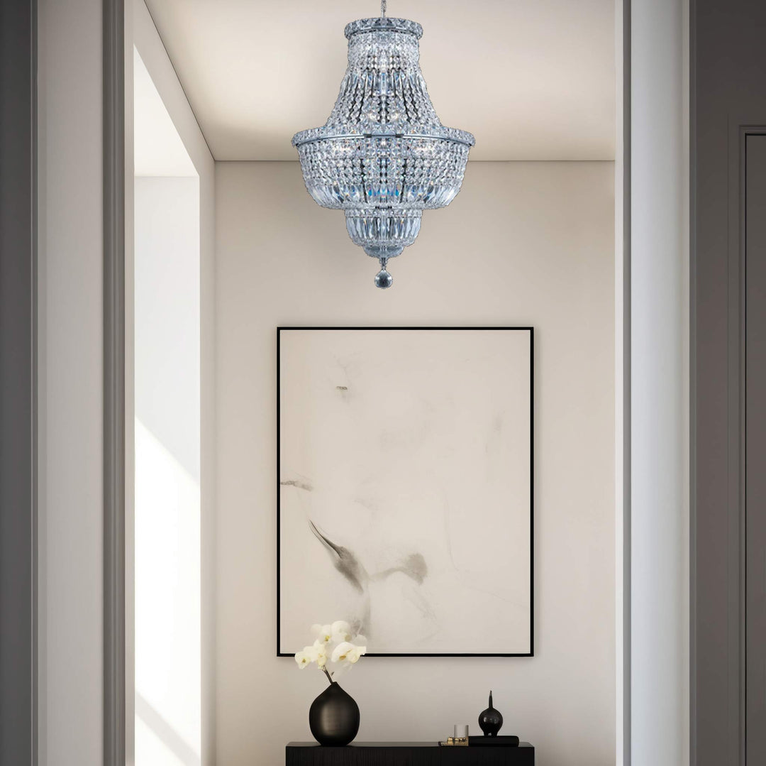 Empress Crystal Basket Chandelier - CHROME - 12 Light