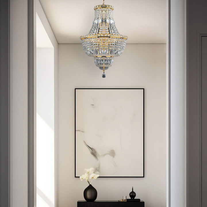 Empress Crystal Basket Chandelier - GOLD 12 Light - Designer Chandelier Australia