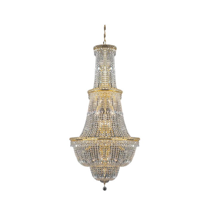 Empress Large Crystal Basket Chandelier - GOLD - Lights - 34 - Designer Chandelier Australia
