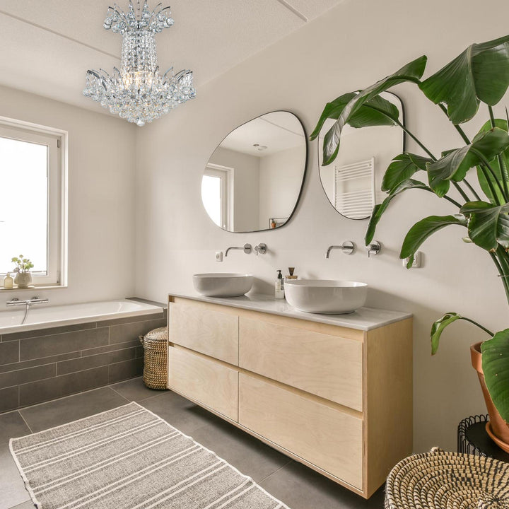 Cascading Empress Chandelier - 4 Light Chrome - W:40cm - Designer Chandelier Australia