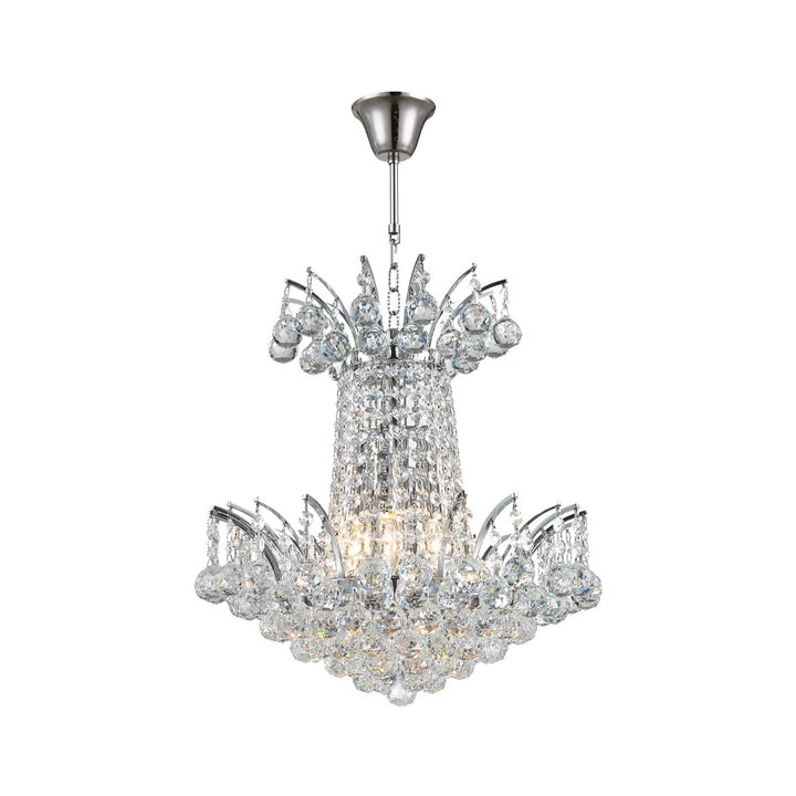 Cascading Empress Chandelier - 4 Light Chrome - W:40cm - Designer Chandelier Australia