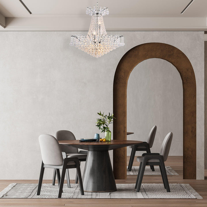 Cascading Empress Chandelier - 11 Light Chrome - W:60cm - Designer Chandelier Australia