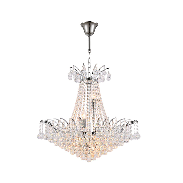 Cascading Empress Chandelier - 11 Light Chrome - W:60cm - Designer Chandelier Australia