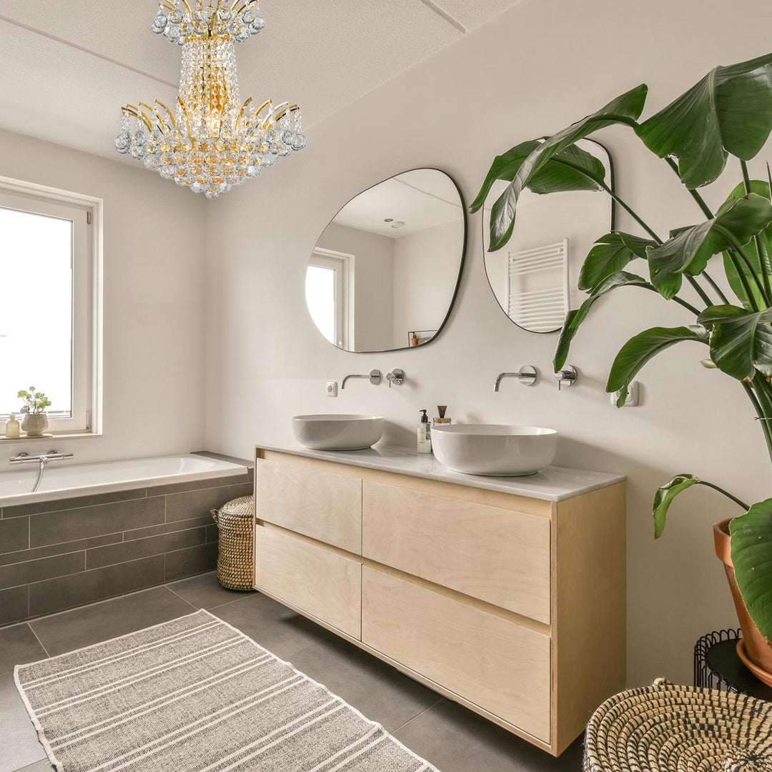 Cascading Empress Chandelier - 4 Light Gold - W:40cm (BH2) - Designer Chandelier Australia