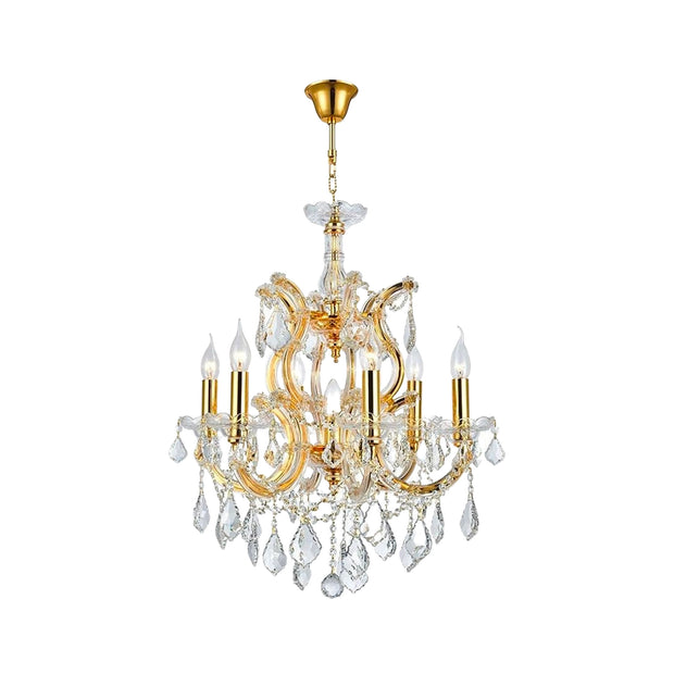 Maria Theresa Crystal Chandelier Grande 7 Light - GOLD