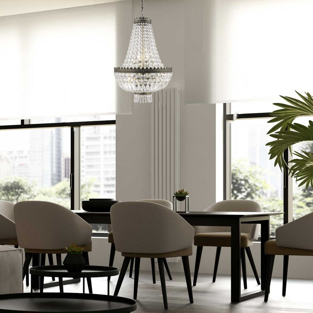 Royal French Basket Chandelier - Antique Bronze - 6 Light - Designer Chandelier Australia