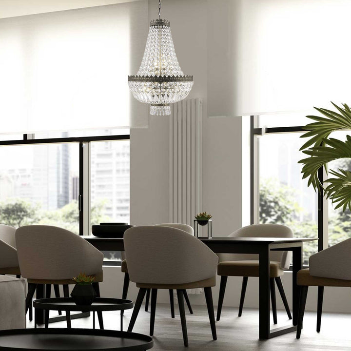 Royal French Basket Chandelier - Antique Bronze - 6 Light - Designer Chandelier Australia