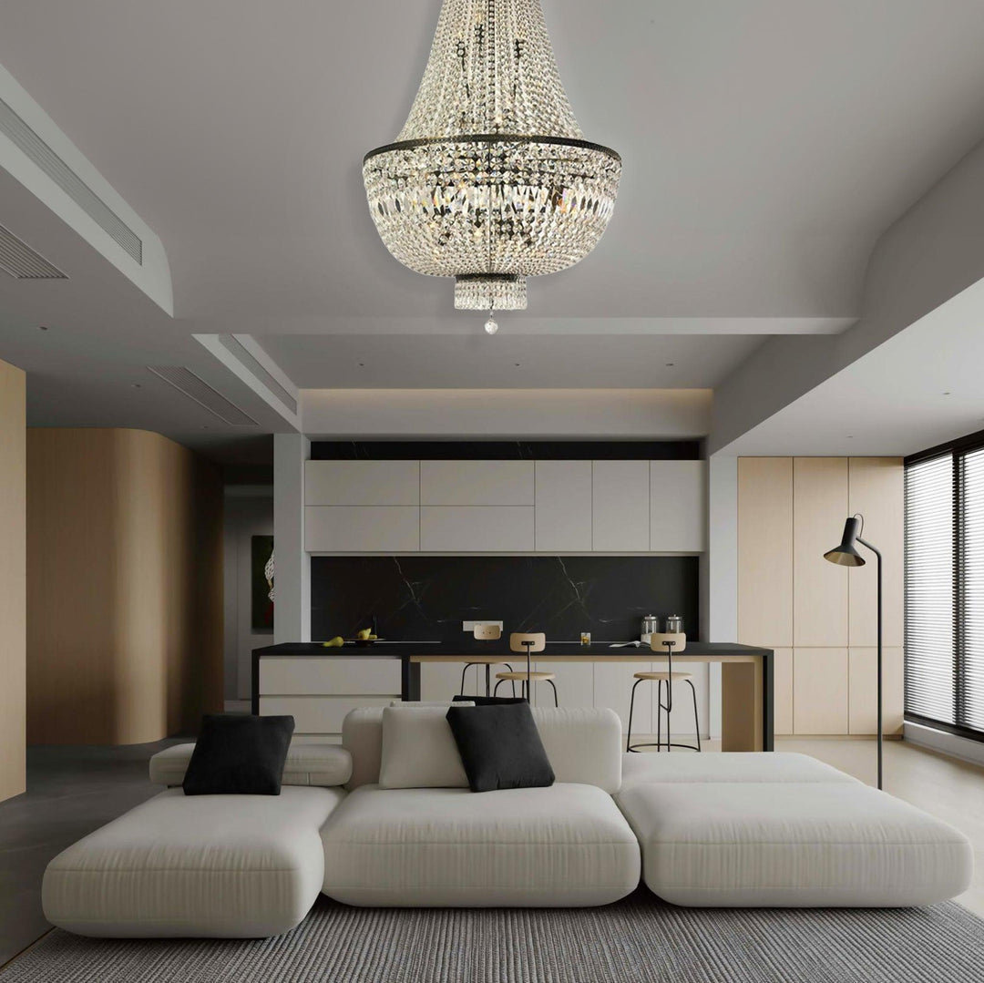 French Basket Chandelier - Antique Bronze - 80cm by 130cm - Designer Chandelier Australia