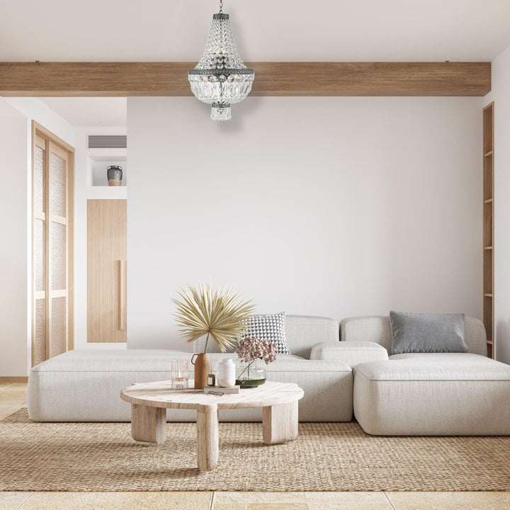 French Basket Chandelier - Antique SILVER - 5 Light - Designer Chandelier Australia