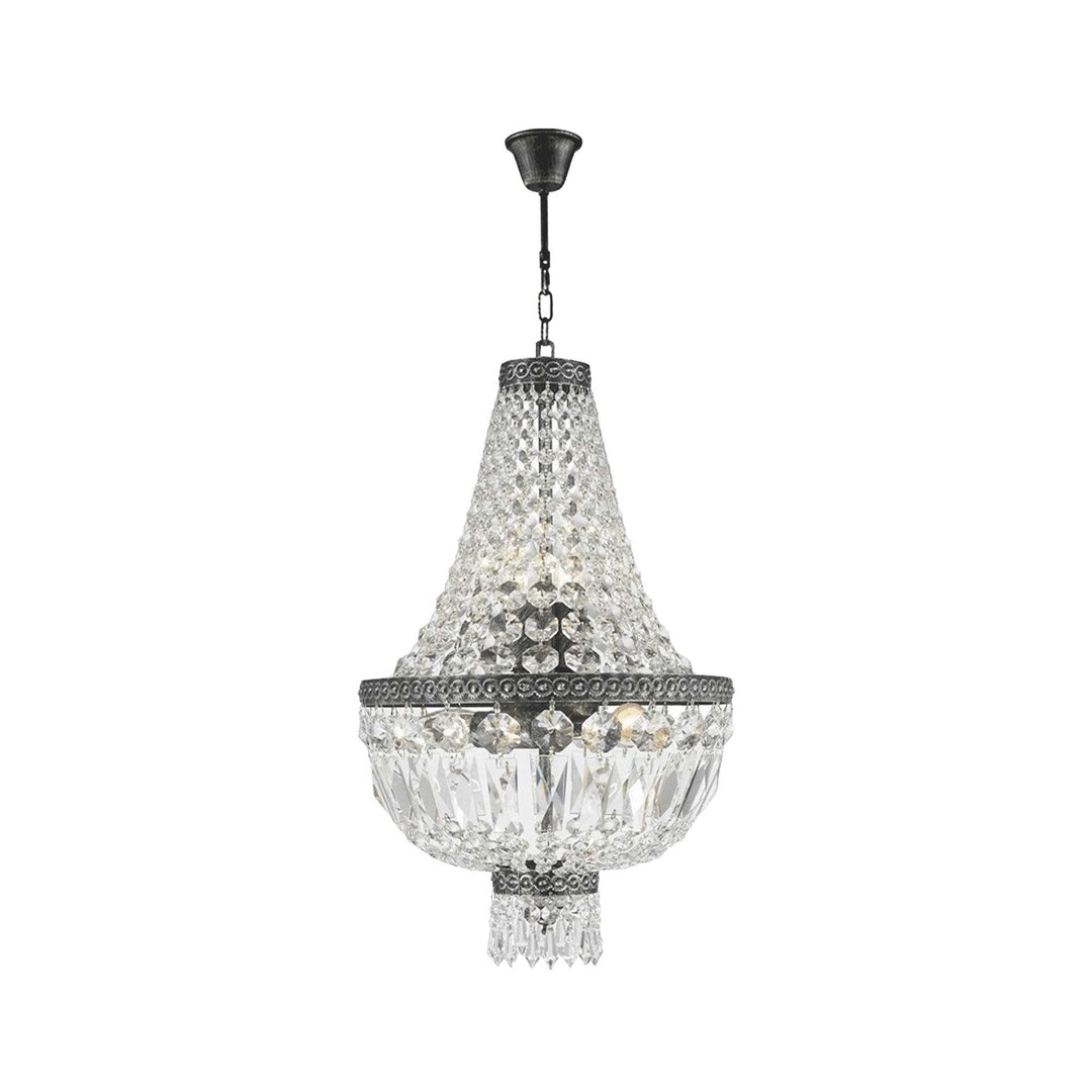 French Basket Chandelier - Antique SILVER - 5 Light - Designer Chandelier Australia