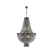 French Basket Chandelier - Antique SILVER - 6 Light