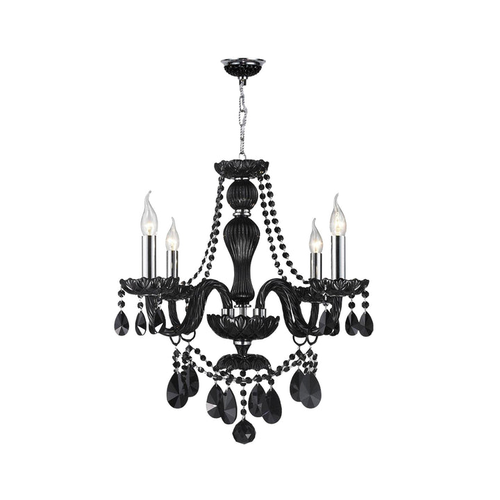 Jet Black Bohemian Chandelier - 4 ARM - Designer Chandelier Australia