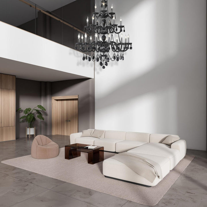 Jet Black Bohemian Chandelier - 21 ARM - Designer Chandelier Australia