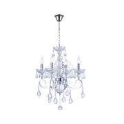 Elise 4 Arm Contemporary Chandelier - CHROME