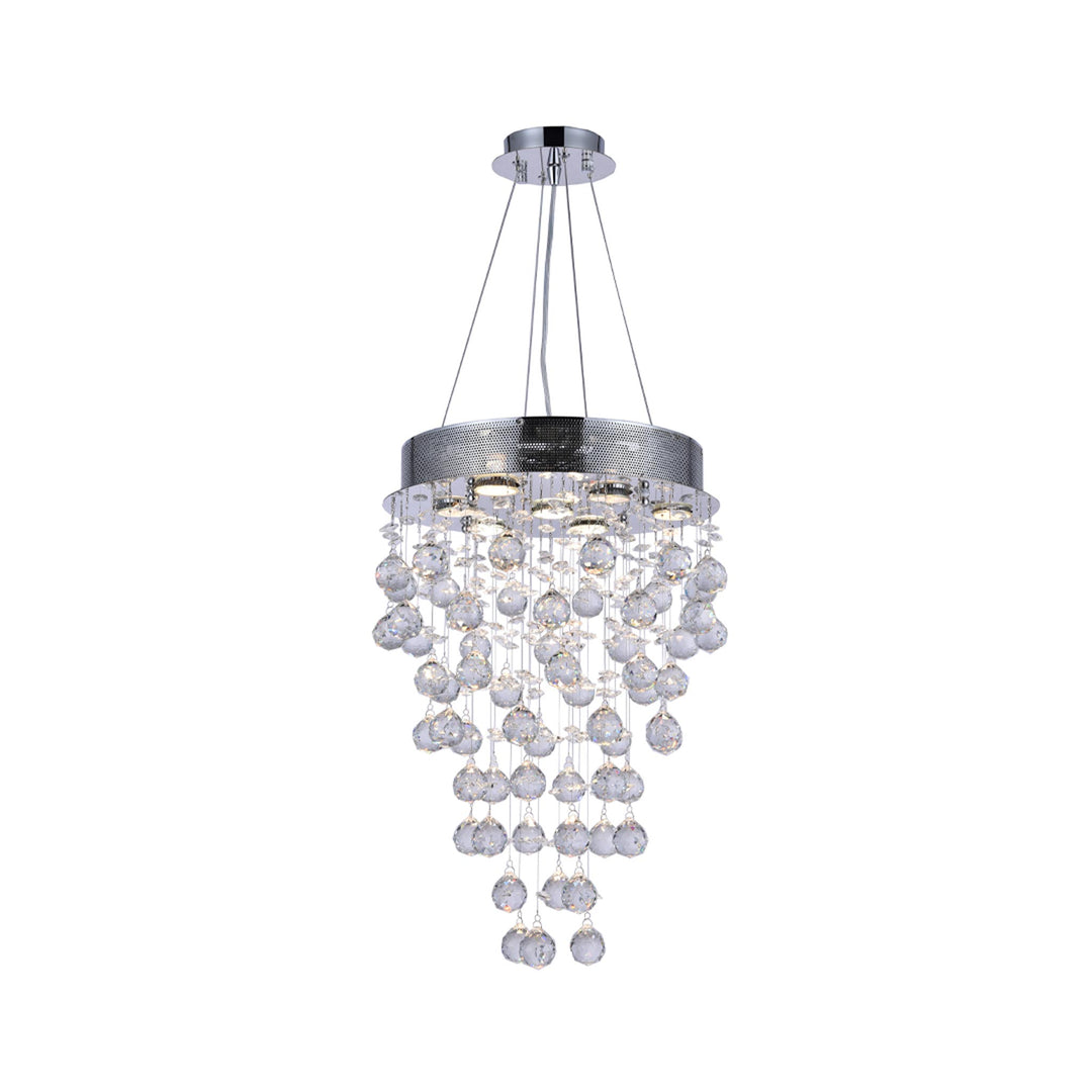 Round Cluster LED Crystal Chandelier - Width:40cm Height:60cm - Designer Chandelier Australia